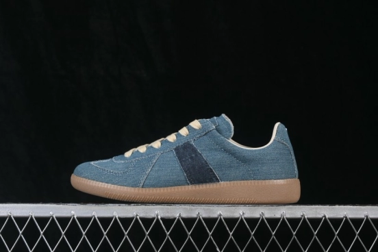 Maison Margiela Calfskin Replica Retro Court Sneaker with Hand-Painted Finish - S58WS0109