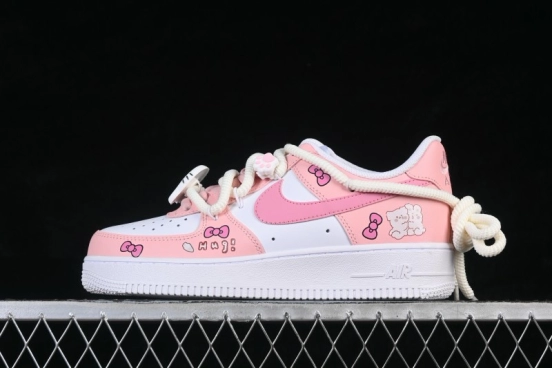 Nike Air Force 1 '07 Low Hello Kitty Pink White Casual Sneakers - YY2024-762