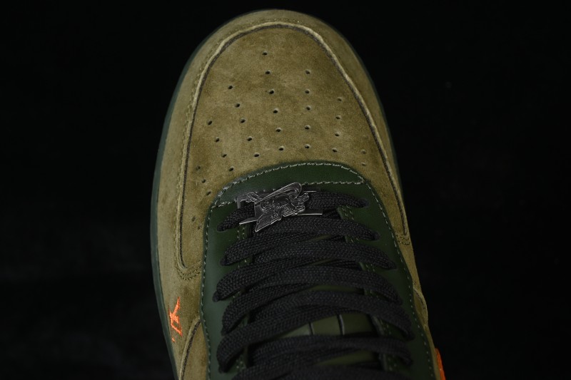 Nike Air Force 1 '07 Low Year of the Horse Edition Military Green with Orange Star Casual Skateboarding Shoes - XY9025-010