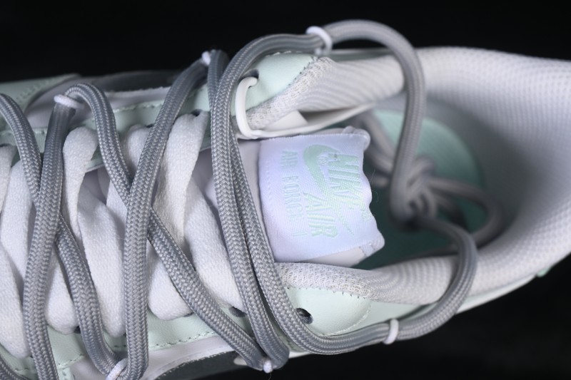 Nike Air Force 1 '07 Low Casual Skateboarding Shoes with Cloud White Mint Accents - XX7981-476