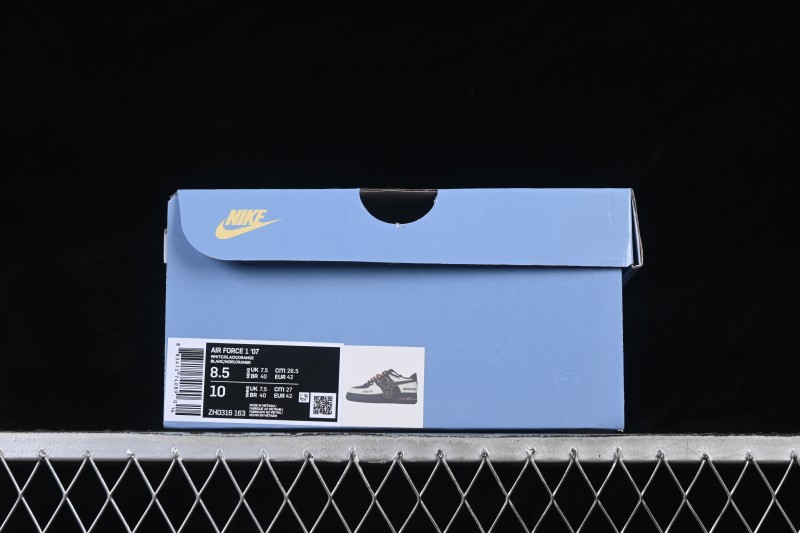 Nike Air Force 1 '07 Low Anime Theme Sneakers with Custom Leather and Full-Length Air Cushion - ZH0316-163
