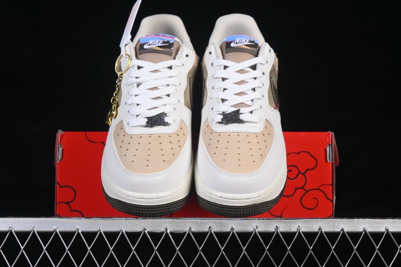 Nike Air Force 1 '07 Low Casual Skateboarding Shoes with Classic White and Green Colorway - IQ1119-088
