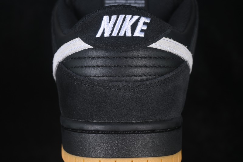 Nike SB Dunk Low Black Gum Light Brown Leather Skate Shoes - HF3704-003