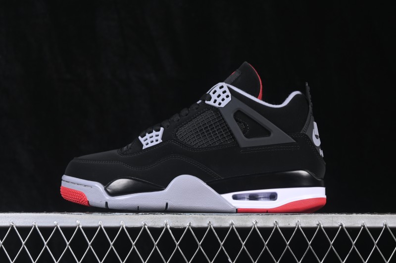 Nike Air Jordan 4 Retro 'Bred' Basketball Shoes - 308497-060