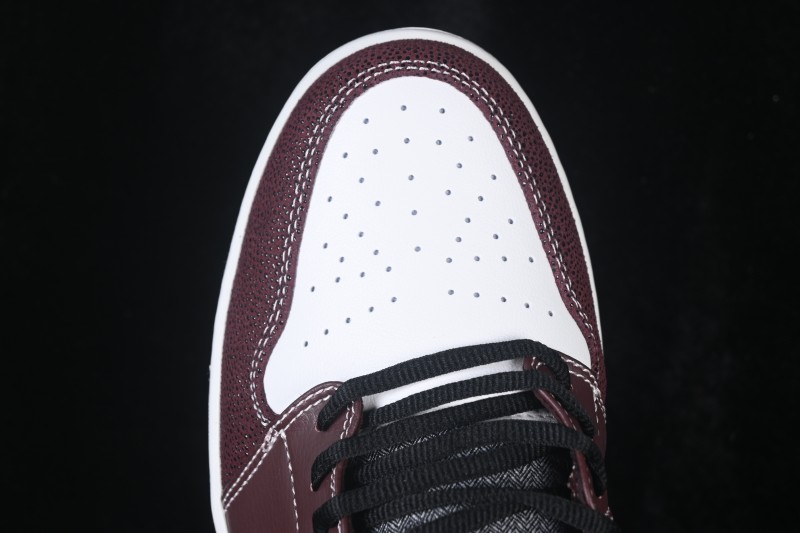 Nike Air Jordan 1 Low Retro Cultural Basketball Shoes Maroon White Grey - IZ5846-101