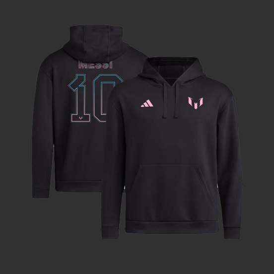 2023 Inter Miami Messi x adidas Name & Number Fleece Pullover Hoodie