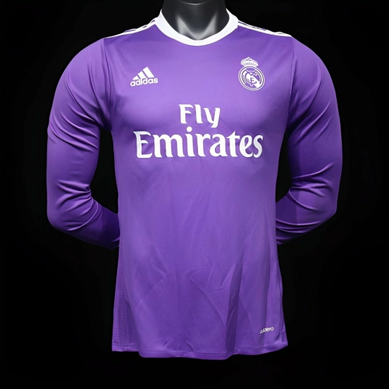 Player Version Retro 16/17 Real Madrid Away Long Sleeve Jersey