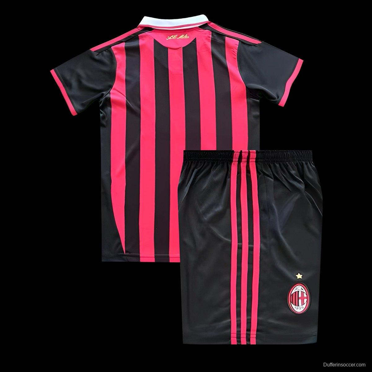 Retro Kids 09/10 AC Milan Home Jersey