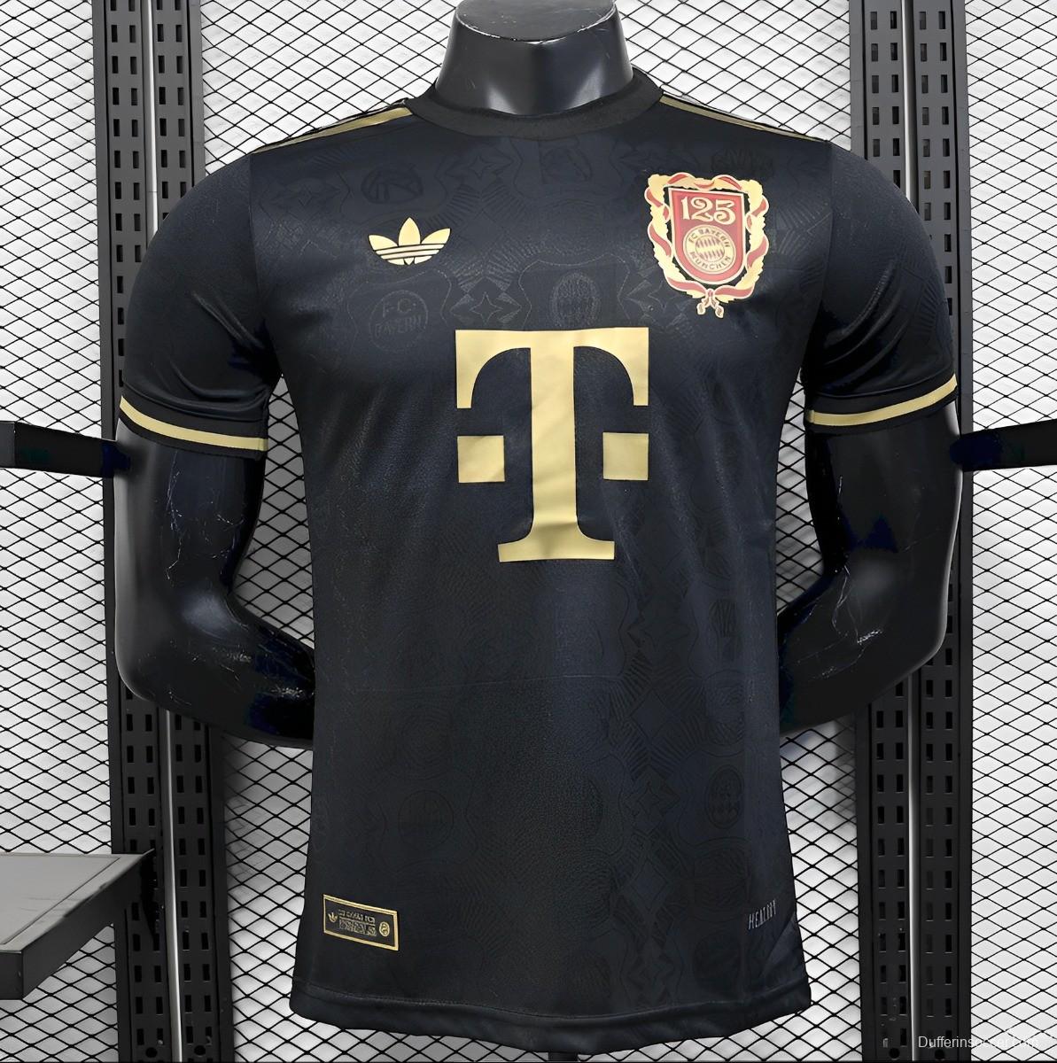 2024/25 Player Version Bayern Munich 125 Anniversary Black Jersey