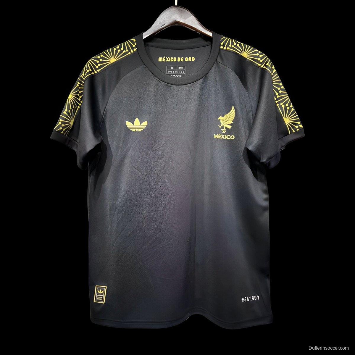 Player Version 2025 Mexico Gold Cup Black Pre-Match Jersey