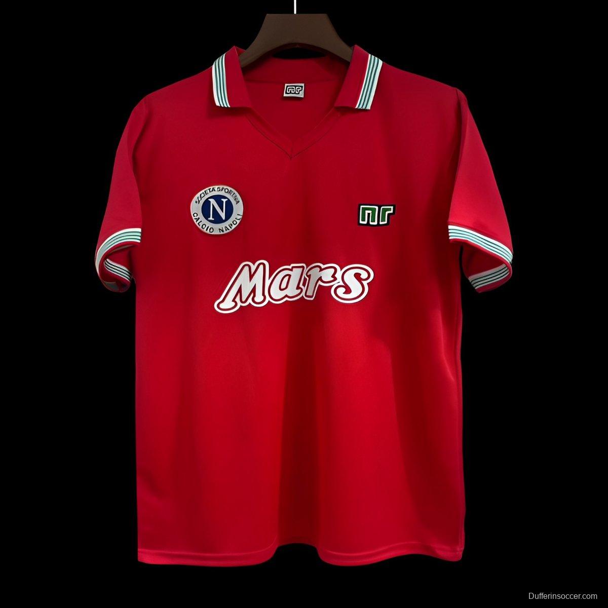 Retro 88/89 Napoli Third Red Jersey