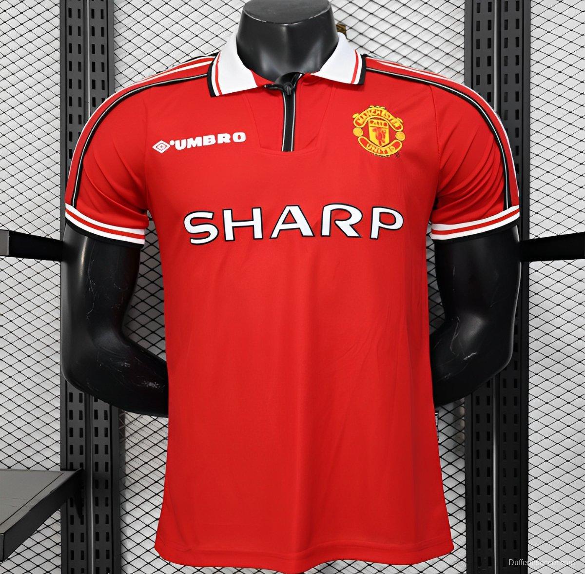 Player Version 98/99 Manchester United Home Jersey