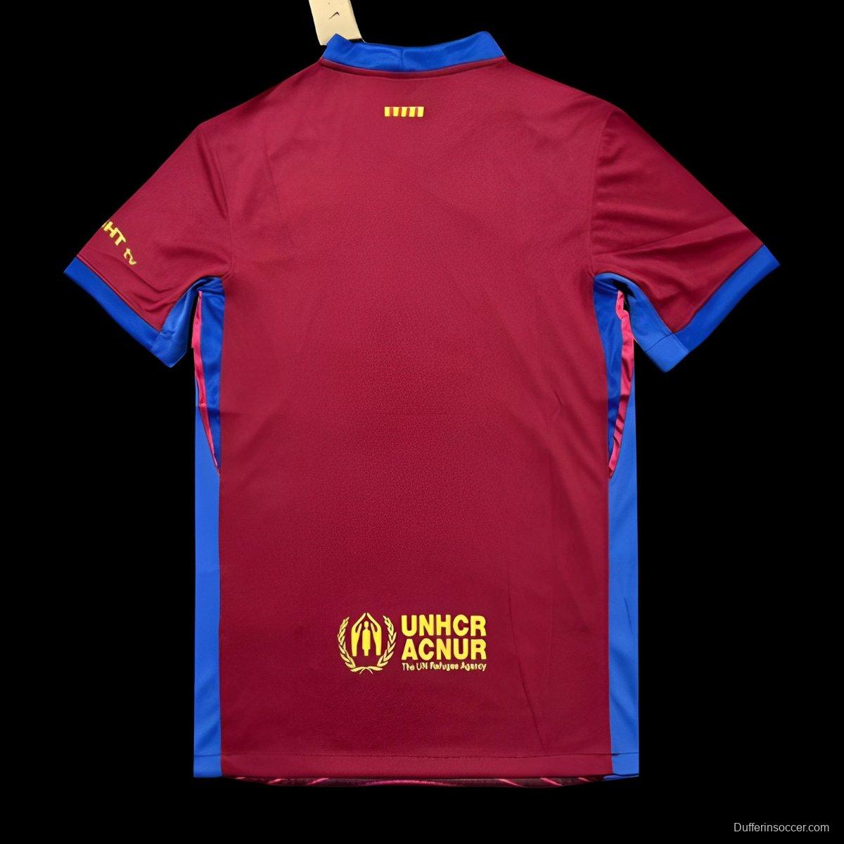 25/26 FC Barcelona Burgundy with Circular Sound Wave Pattern Jersey