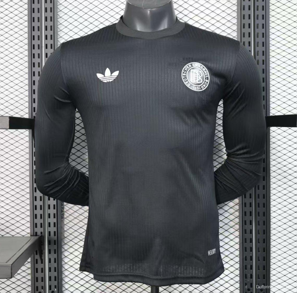 Player Version 2025 Germany Black 125Th Anniversary Long Sleeve Jersey
