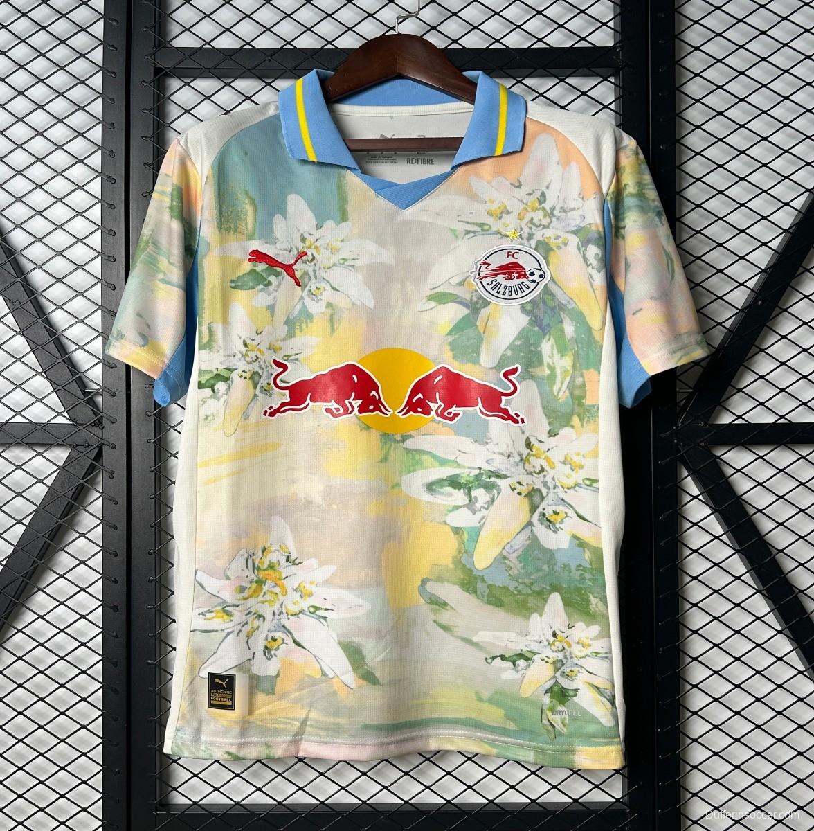 25/26 RB Salzburg White with Floral Pattern Jersey