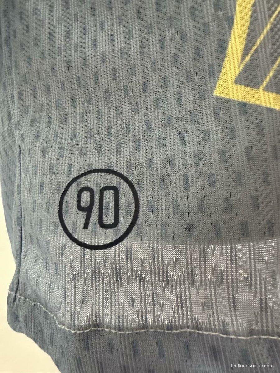 Player Version 25/26 FC Barcelona Grey with Yellow Accent Lines Jersey