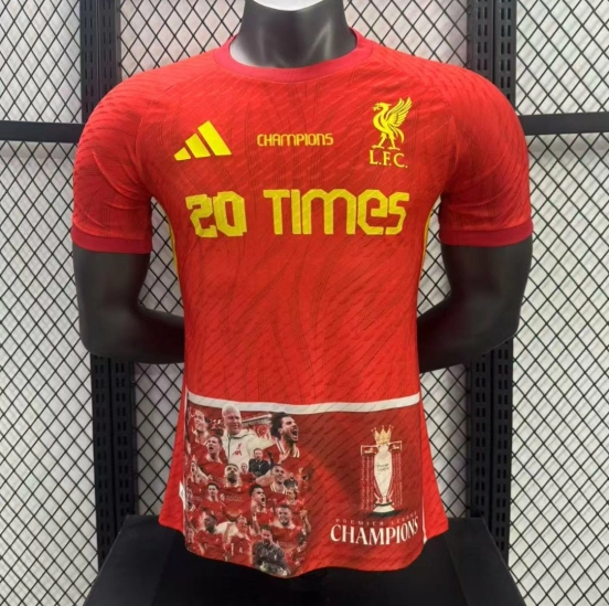 Player Version 25/26 Liverpool 20 Times Champion Jersey