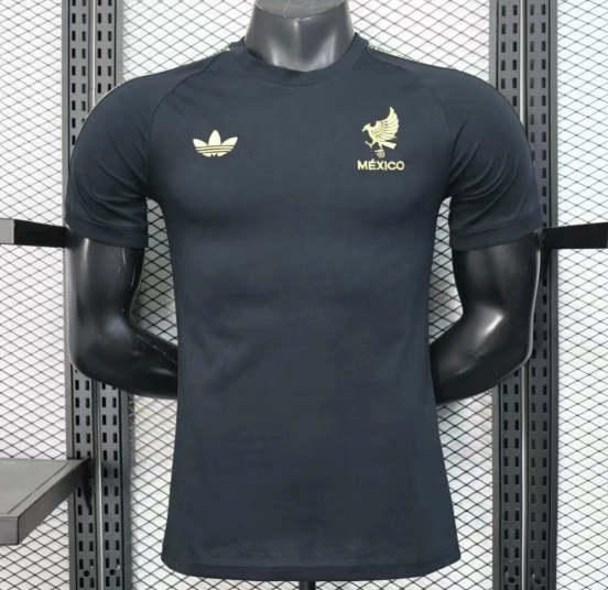 2025 Mexico Cotton Black Casual T-Shirt