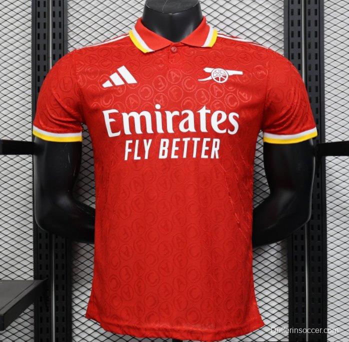 Player Version 25/26 Arsenal RED POLO Jersey