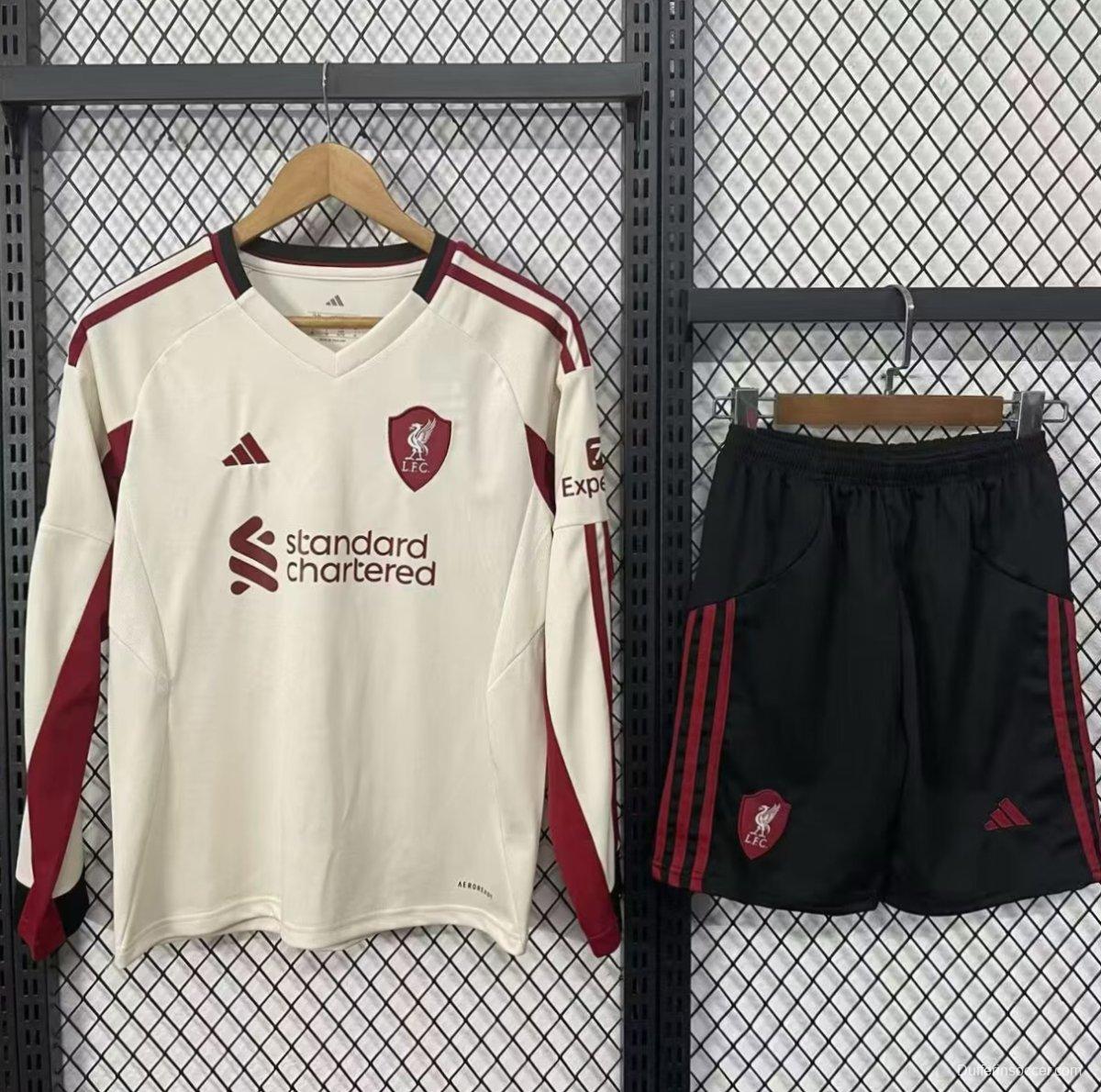 25/26 Kids Liverpool Away Long Sleeve Jersey