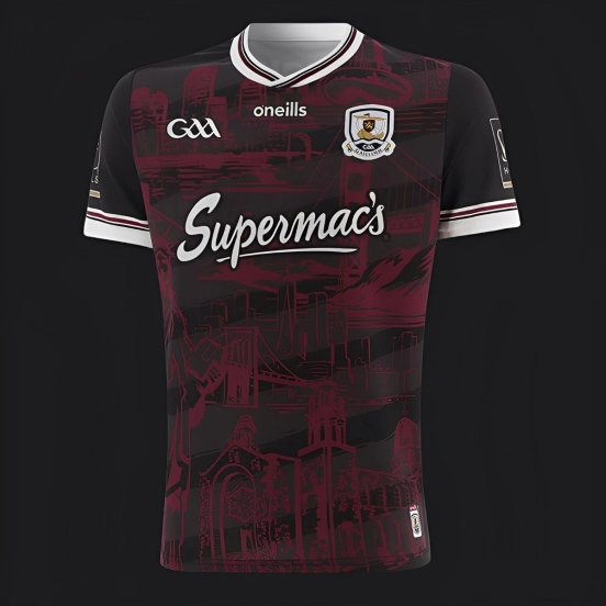 25/26 Galway GAA Maroon with Cityscape Pattern Jersey