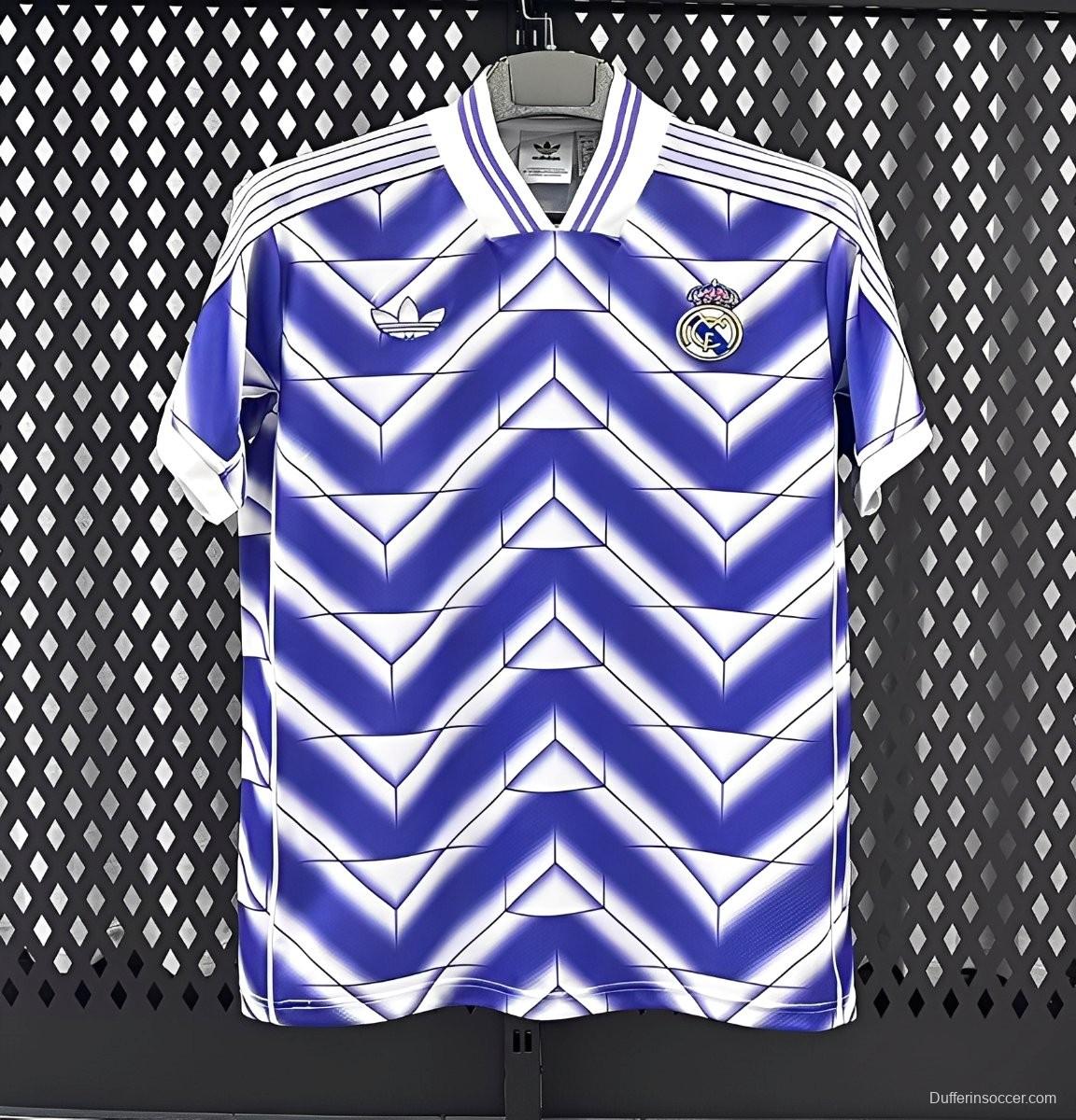 25/26 Real Madrid Third Purple with Chevron Gradient Pattern Jersey