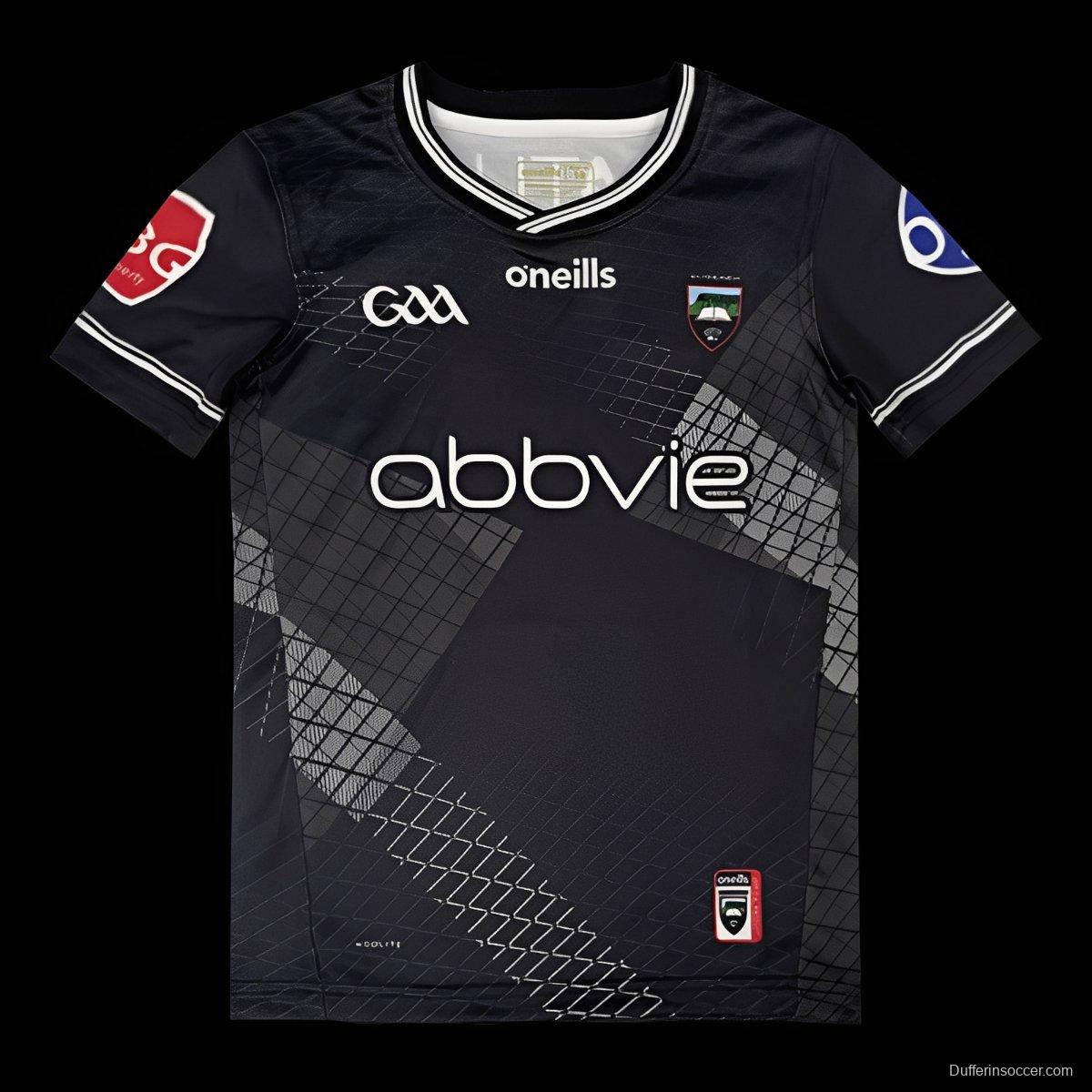 25/26 Sligo GAA Black with Geometric Pattern Kids Jersey