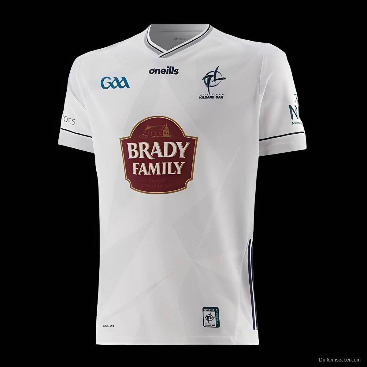 25/26 Kildare GAA White with Navy Trim Away Jersey