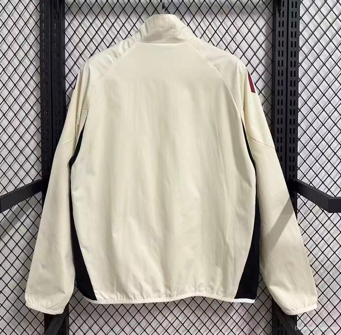 25/26 Liverpool White Full Zipper Windbreaker