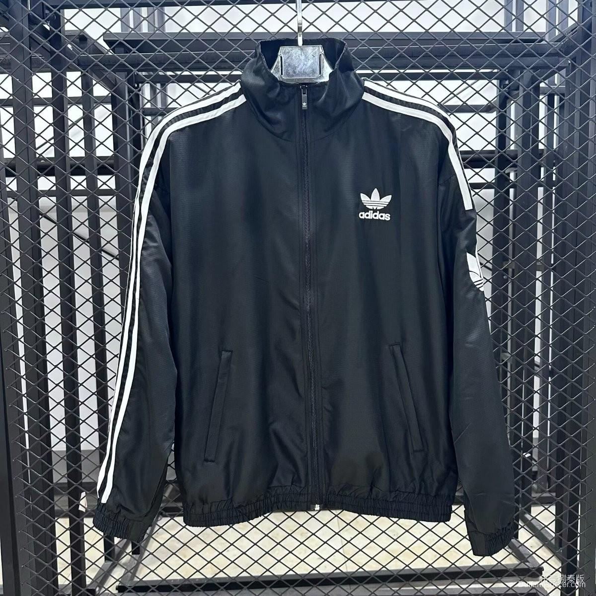 2026 Adidas Navy Full Zipper Windbreaker