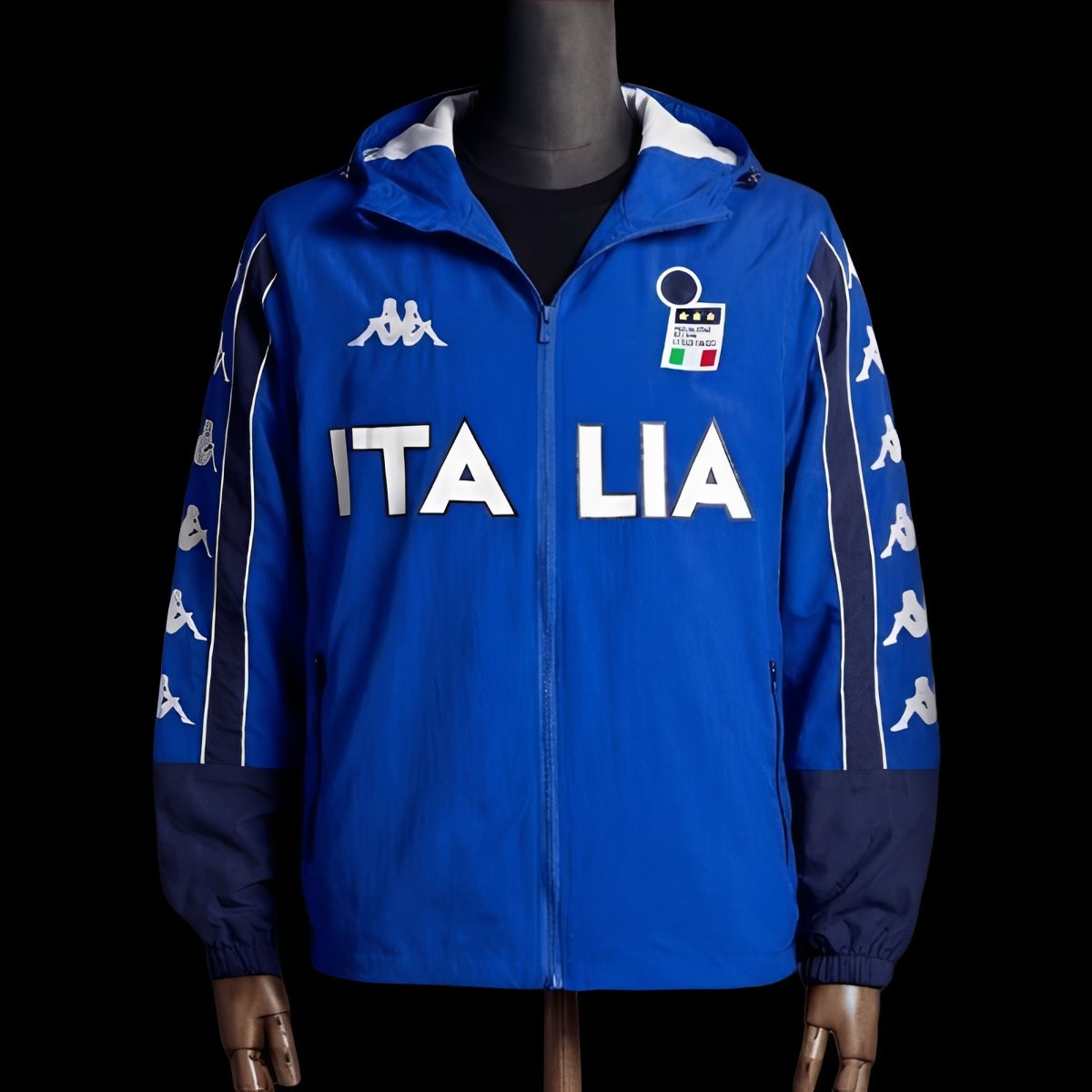 1998 Vintage Style Italy Blue Jacket Windbreaker