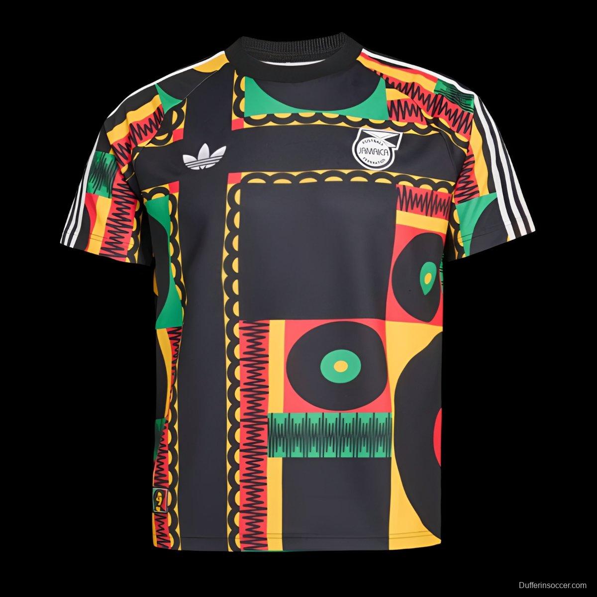 2026 JAMAICA 26 X BOB MARLEY Original BLACK / RED / DARK YELLOW T-Shirt