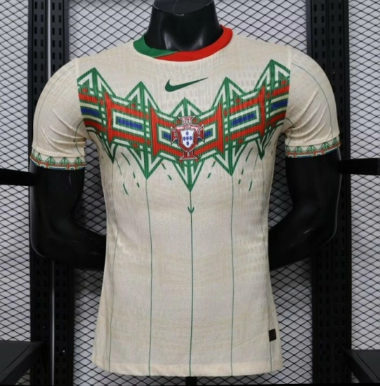 Player Version 2026 Portugal Cream with Geometric Tribal Pattern Special Edition  Jersey