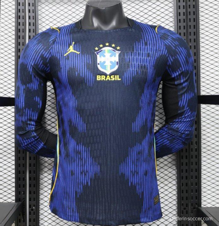 Player Version 26/27 Brazil Navy Blue Special Edition Long Sleeve Jersey