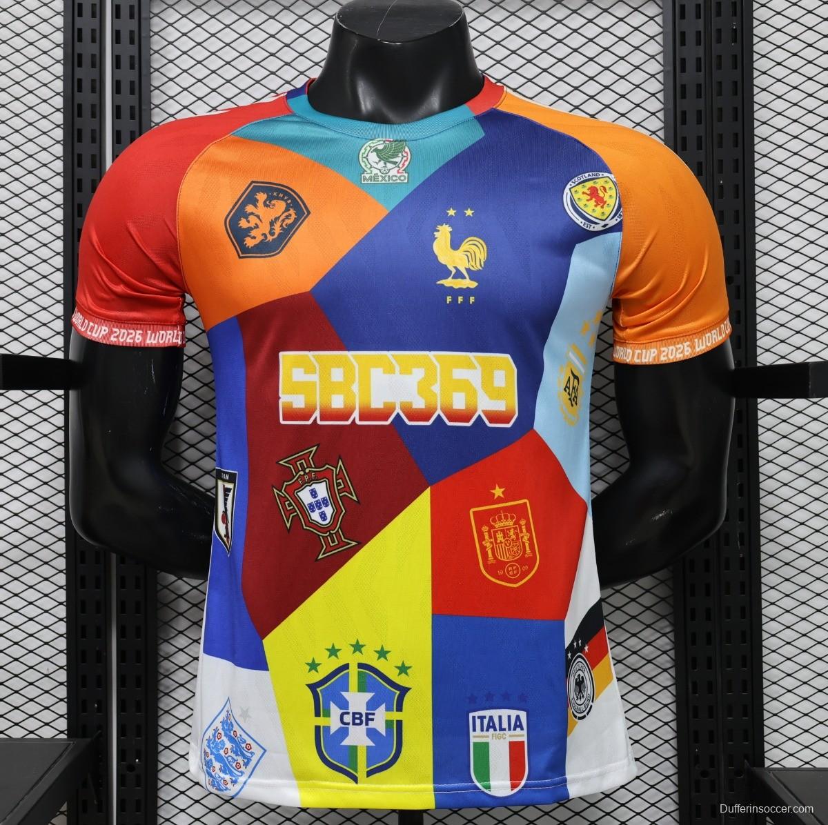 Player Version 2026 FIFA World Cup Multi-National Teams Colorblock Mashup Special Edition Jersey
