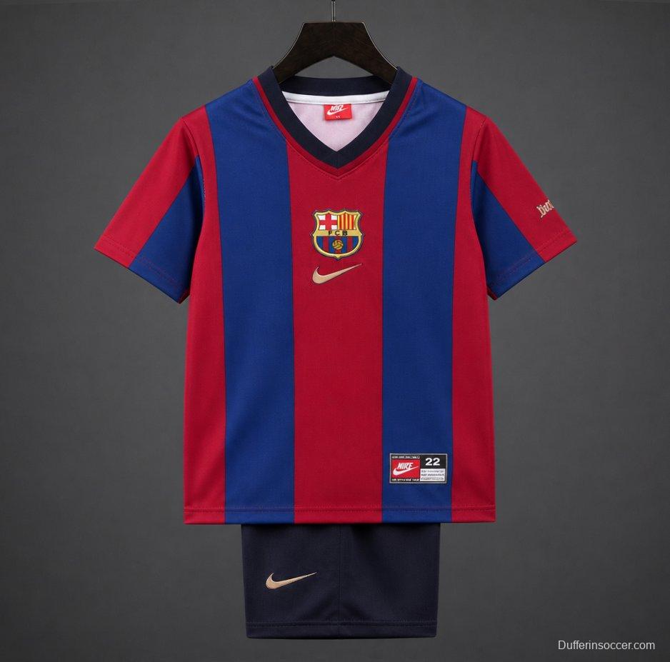 Retro Kids 98/99 Barcelona Home Jersey