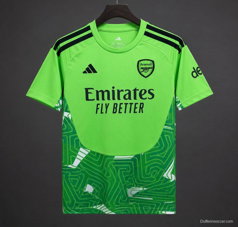26/27 Arsenal Goalkeeper Neon Green/Dark Green Jersey
