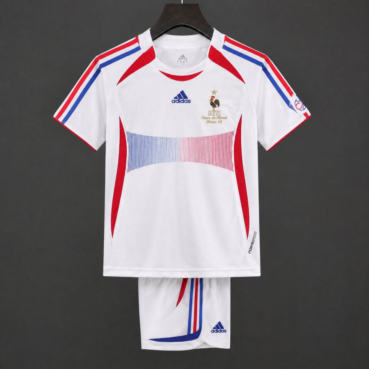 Retro Kids 2006 France White Away Jersey
