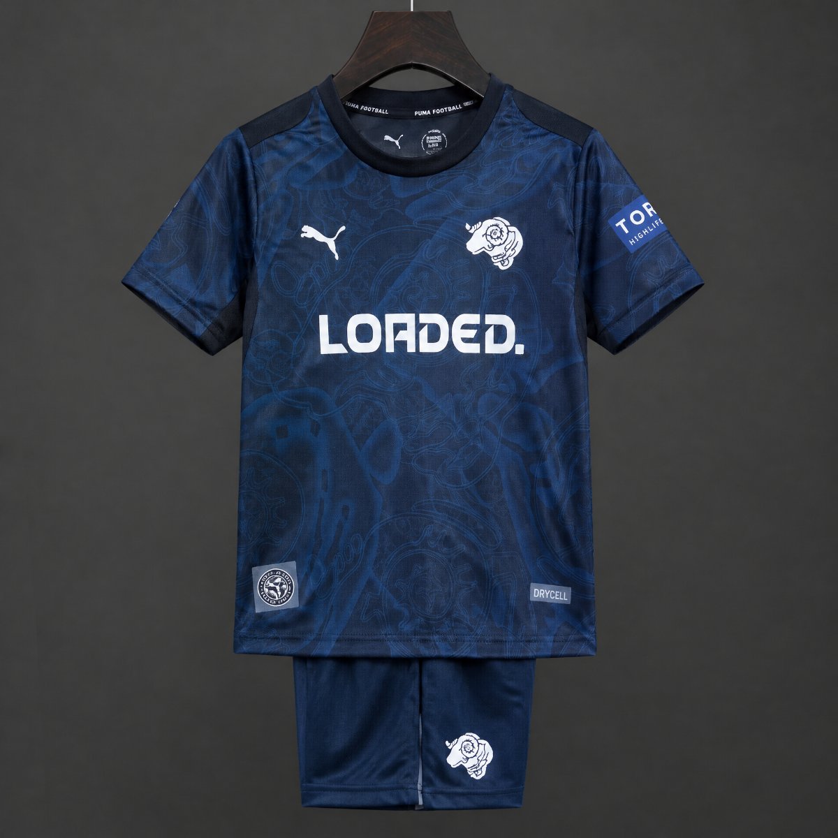 26/27 Kids Derby County Third Navy Jersey Kit