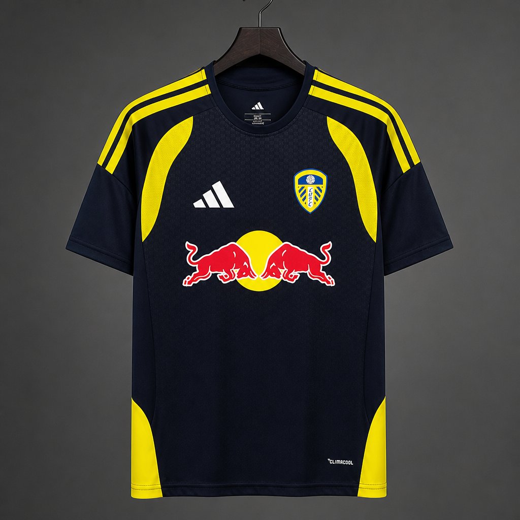 26/27 Leeds United Away Navy Yellow Red Bull Jersey
