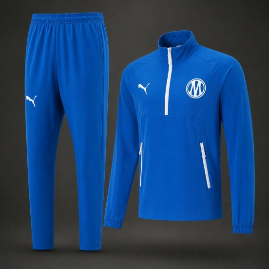 26/27 Olympique Marseille Blue Half Zipper Windbreaker+ Long Pants